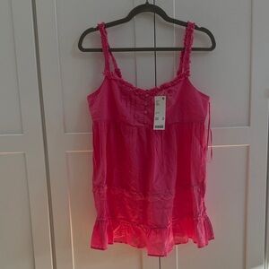 Urban Outfitters Pink Ruffled Camisole